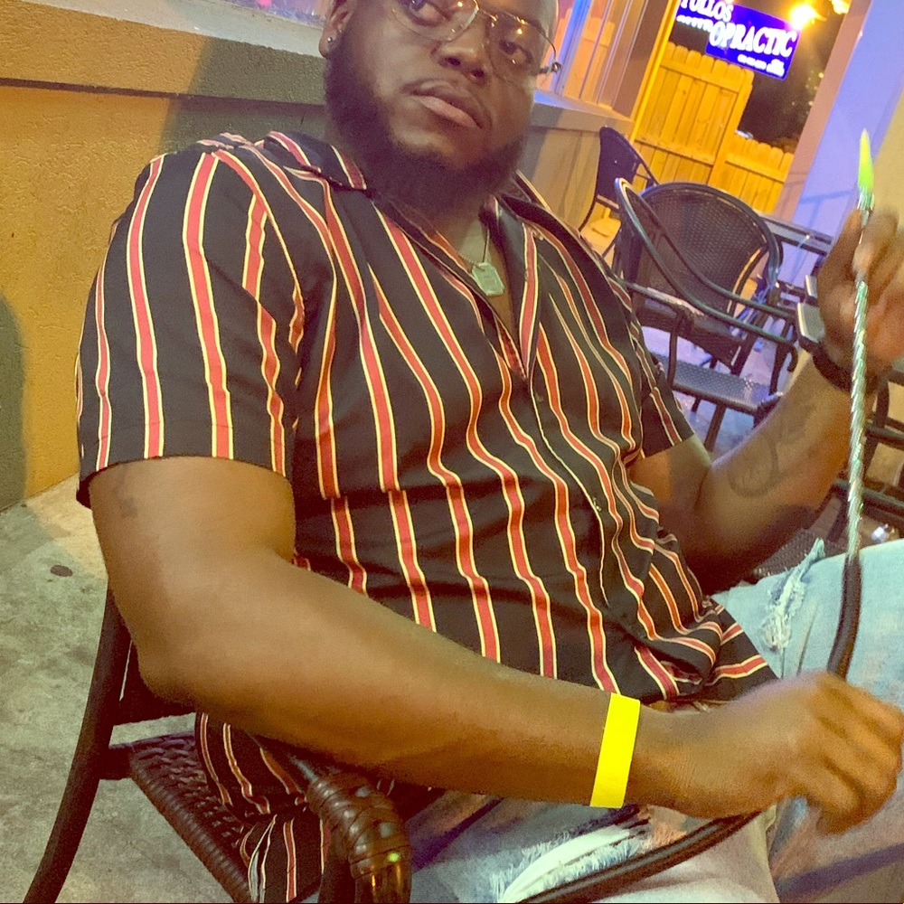 STRIPE FASHIONNOVA MEN DRESS SHIRT